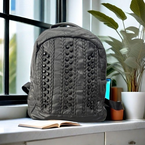 Gothic black studded leather - studded,