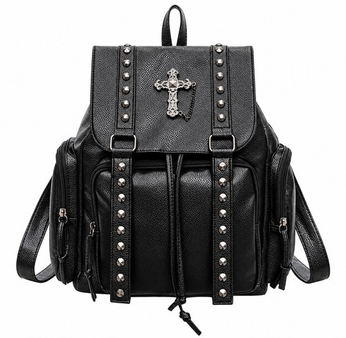 Black gothic studded backpack - studded,