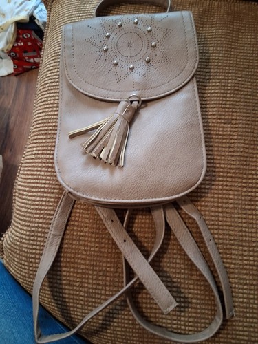 Beige faux leather mini - faux,